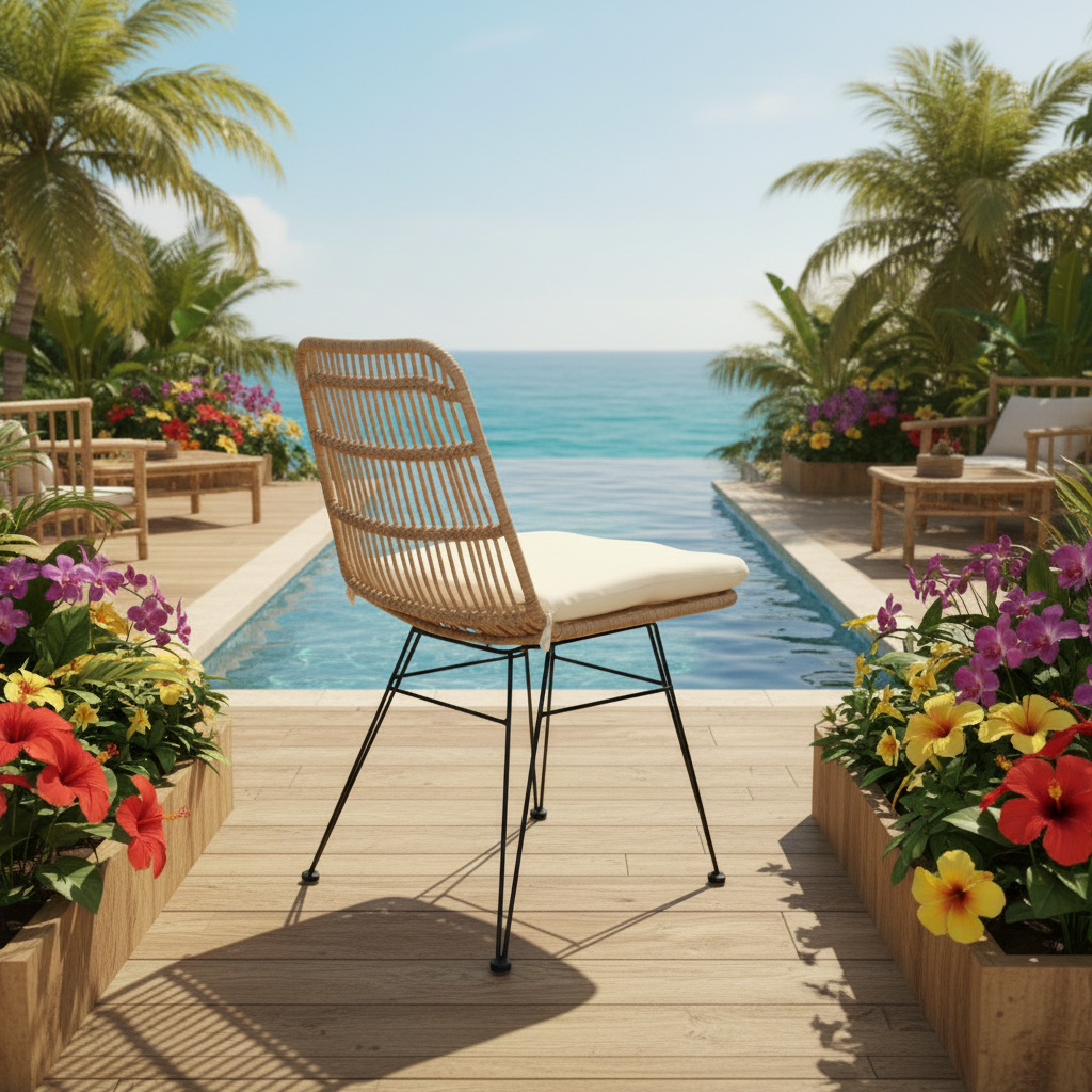 Silla France Exterior Natural con terraza tropical
